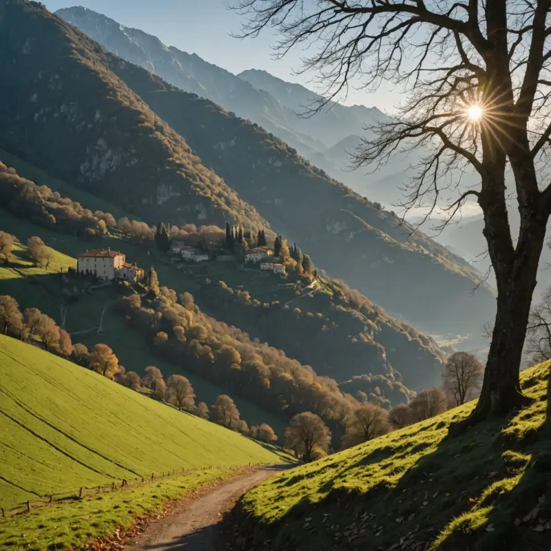 Foglie secche e foliage tardivo: l’inverno suggestivo tra Lucca e le Alpi Apuane