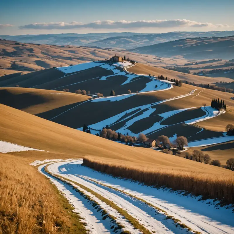 Ciaspolate e camminate sulla neve nelle Crete Senesi: un inverno autentico tra natura, borghi e relax